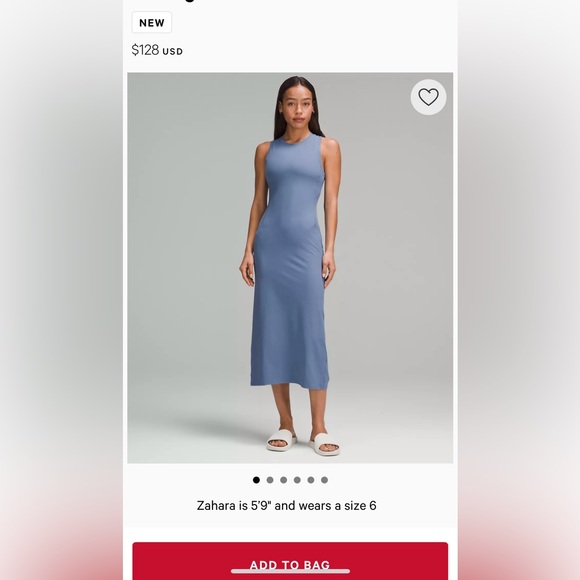 Lululemon All aligned midi dress!! DARK RED!! BEAUTIFUL!❤️ - Picture 2 of 10